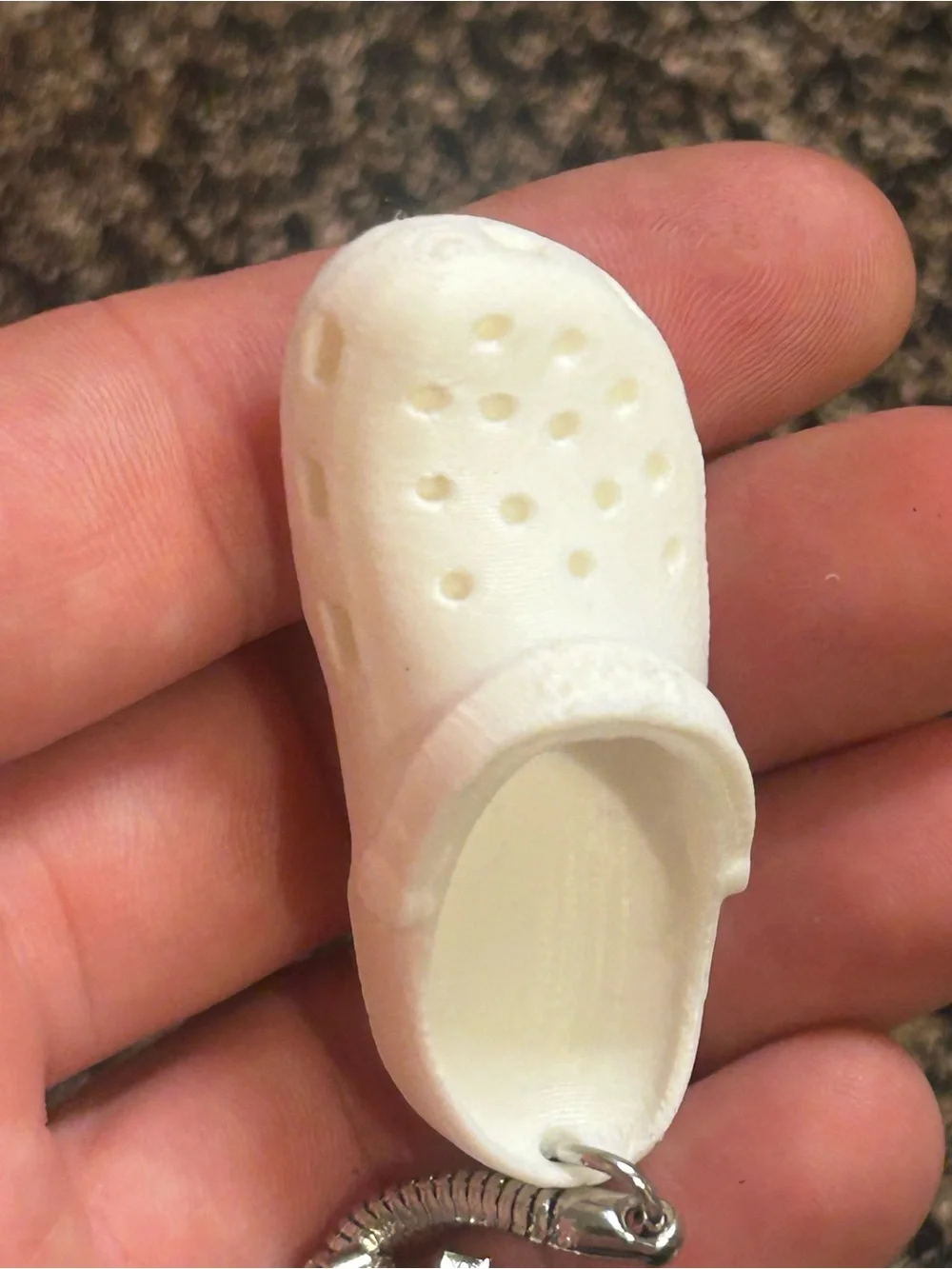 Kids Bath & Beach Shoe Keychain - White